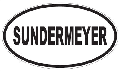 SUNDERMEYER - Oval Sticker