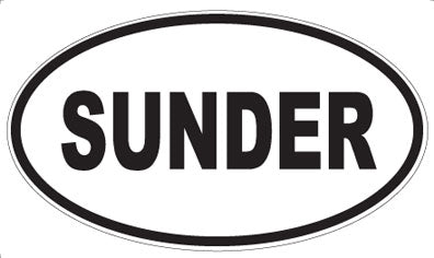 SUNDER - Oval Magnet