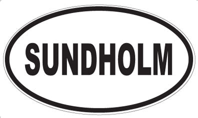 SUNDHOLM - Oval Sticker