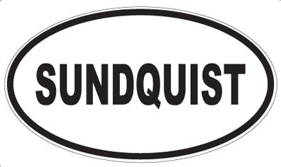 SUNDQUIST - Oval Sticker