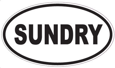 SUNDRY - Oval Sticker