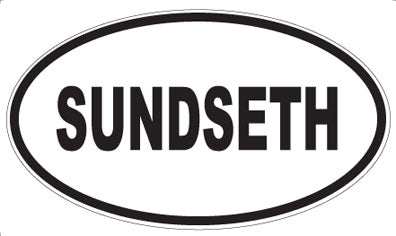 SUNDSETH - Oval Sticker