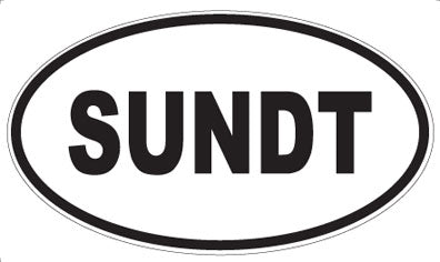 SUNDT - Oval Sticker