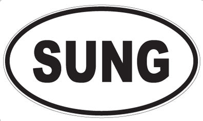 SUNG - Oval Magnet