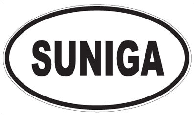 SUNIGA - Oval Sticker