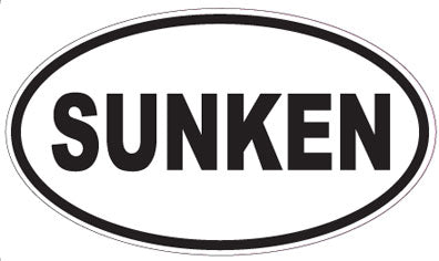 SUNKEN - Oval Sticker