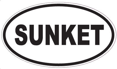 SUNKET - Oval Sticker