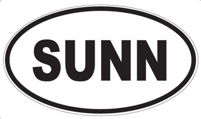 SUNN - Oval Sticker