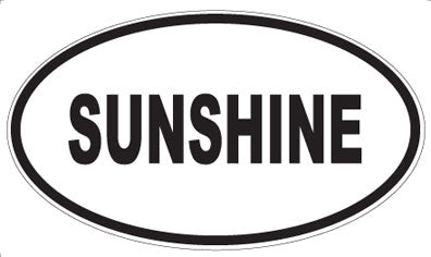 SUNSHINE - Oval Sticker