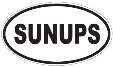 SUNUPS - Oval Sticker