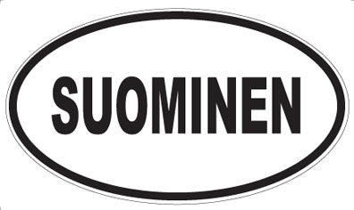 SUOMINEN - Oval Sticker