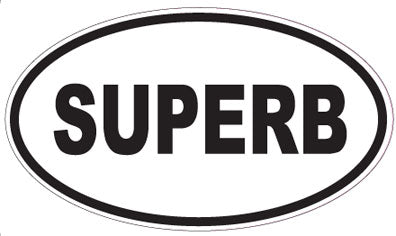 SUPERB - Oval Sticker