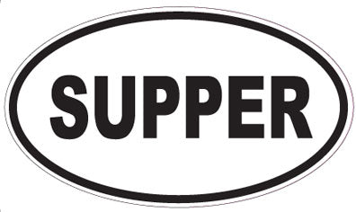 SUPPER - Oval Sticker