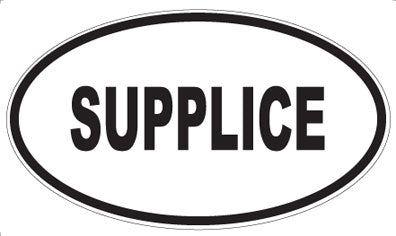 SUPPLICE - Oval Sticker