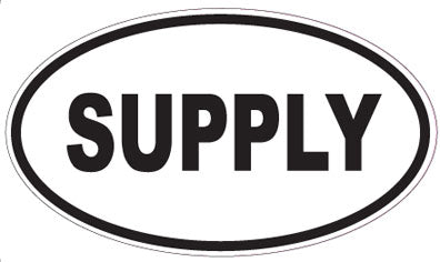 SUPPLY - Oval Sticker