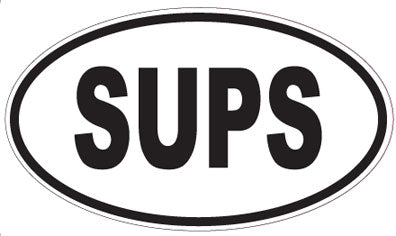 SUPS - Oval Sticker