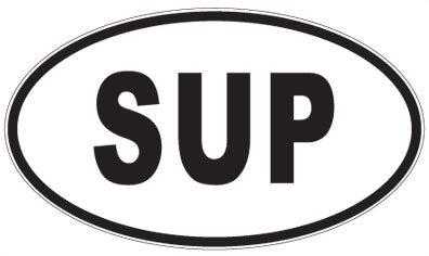 SUP - 3 Letter Initials Oval Magnet