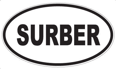 SURBER - Oval Sticker