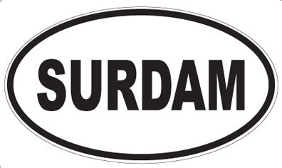 SURDAM - Oval Sticker
