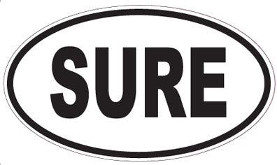 SURE - Oval Sticker