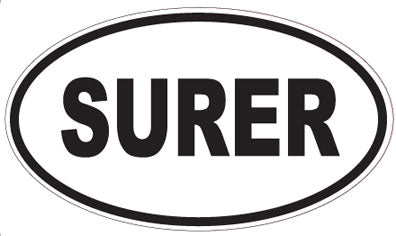 SURER - Oval Sticker