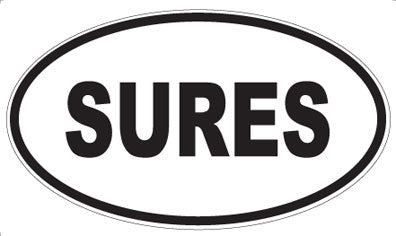 SURES - Oval Sticker