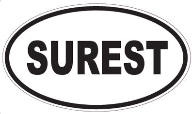 SUREST - Oval Sticker