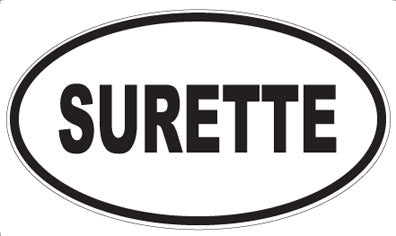 SURETTE - Oval Sticker