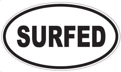 SURFED - Oval Sticker