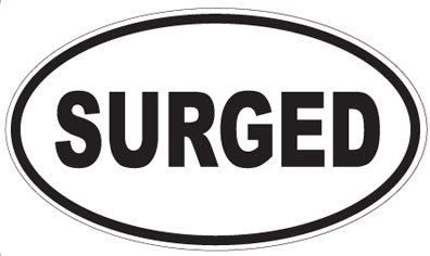 SURGED - Oval Sticker