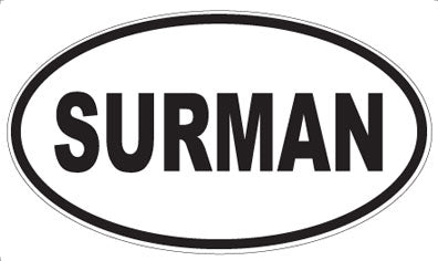 SURMAN - Oval Sticker