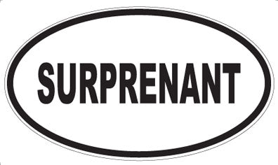 SURPRENANT - Oval Sticker