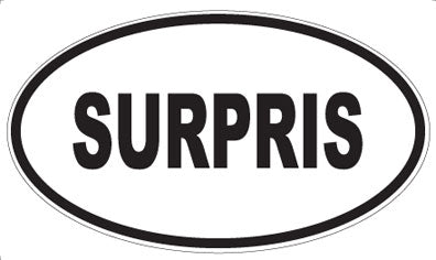 SURPRIS - Oval Sticker