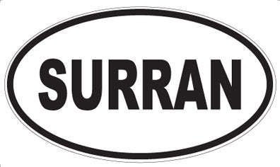 SURRAN - Oval Sticker