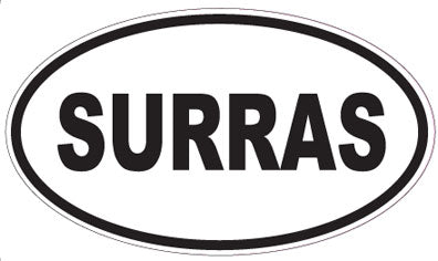 SURRAS - Oval Sticker