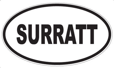 SURRATT - Oval Sticker