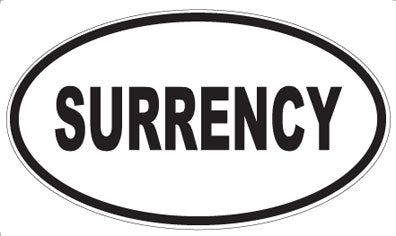 SURRENCY - Oval Sticker