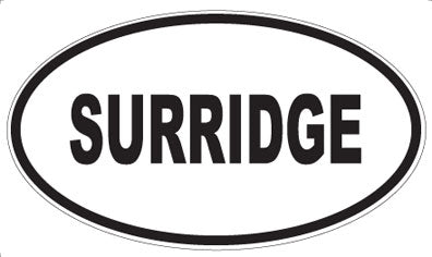 SURRIDGE - Oval Sticker