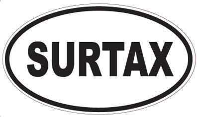 SURTAX - Oval Sticker