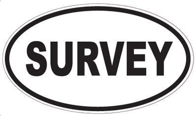 SURVEY - Oval Sticker