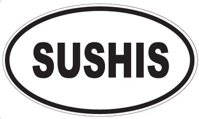 SUSHIS - Oval Sticker