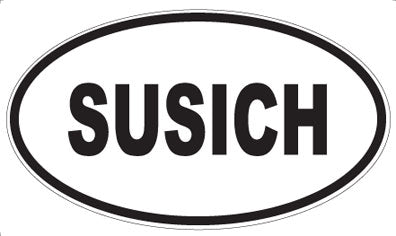 SUSICH - Oval Sticker