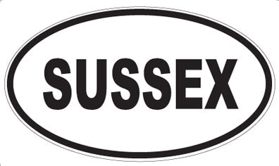 SUSSEX - Oval Sticker