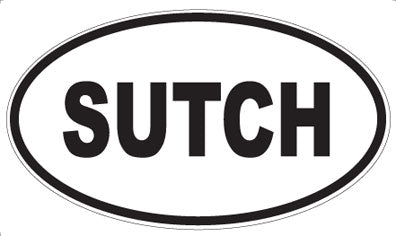 SUTCH - Oval Sticker
