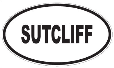 SUTCLIFF - Oval Sticker