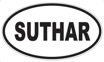 SUTHAR - Oval Sticker