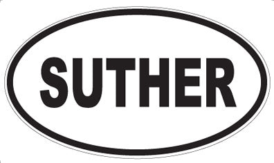 SUTHER - Oval Sticker