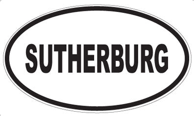 SUTHERBURG - Oval Sticker