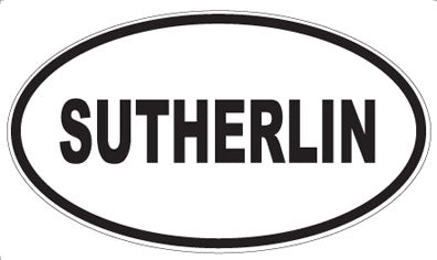SUTHERLIN - Oval Sticker