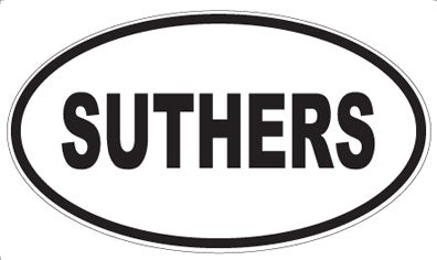 SUTHERS - Oval Sticker